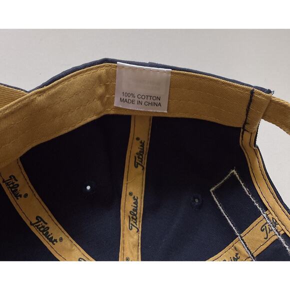 Titleist PRO V1 FJ Embroidered Strap Back Hat/Cap, Blue/Yellow Adjustable - Picture 5 of 6